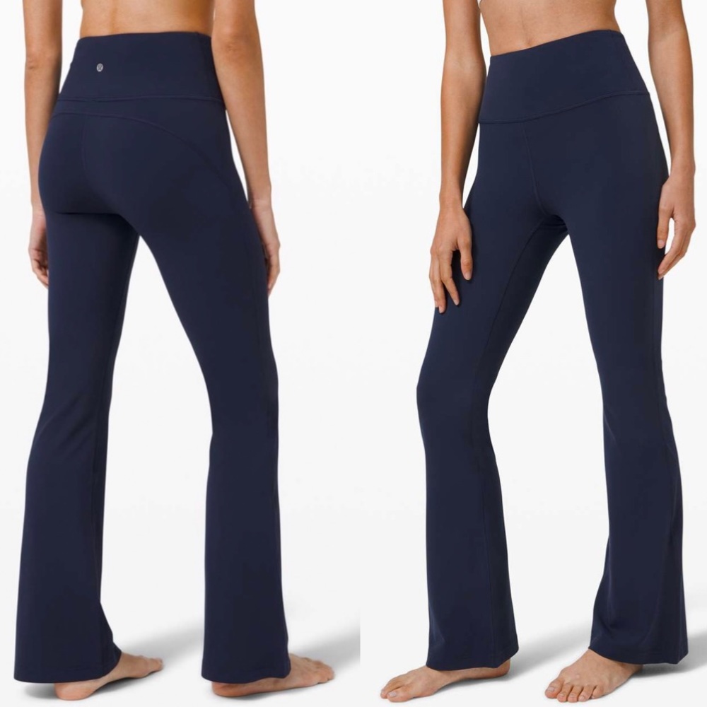 NWOT Lululemon Groove Nulu Yoga Flare Pants Navy 8